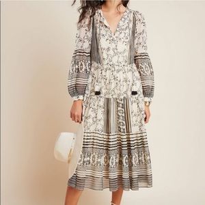 Anthropologie Talulah Tiered Midi Dress